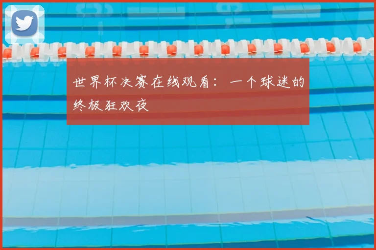 世界杯决赛在线观看:一个球迷的终极狂欢夜